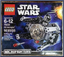 TIE Interceptor from Star Wars - Original Trilogy - Microfighters manufactured by Lego [Front]