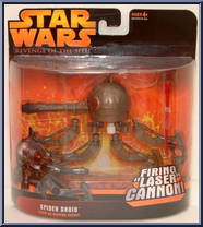 Spider Droid (with Larger Gun) from Star Wars - Revenge of the Sith - Deluxe Figures manufactured by Hasbro [Front]