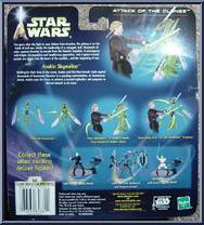 Anakin Skywalker (Lightsaber Slashing Action) from Star Wars - Saga - Attack of the Clones - Deluxe Figures manufactured by Hasbro [Back]
