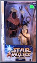 Ewoks (Logray & Keoulkeech) from Star Wars - Saga - 12" Scale - Return of the Jedi manufactured by Hasbro [Front]