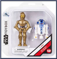 C-3PO and R2-D2 from Star Wars Toybox - Basic Series manufactured by Disney [Front]