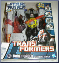 Darth Vader to Star Destroyer from Star Wars - Transformers - Crossovers manufactured by Hasbro [Front]