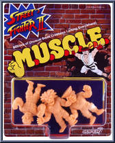 Blanka / Guile / Sagat from Street Fighter II - M.U.S.C.L.E. manufactured by Super7 [Front]