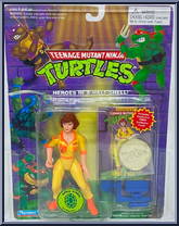 April O' Neil (Wacky Weapons) [Reissue] from Teenage Mutant Ninja Turtles - 1994 - Basic Figures (with Cards) manufactured by Playmates [Front]