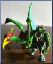 Cave Turtle Raph (with Tubular Pterodactyl) Action Figure