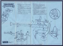 Double Barreled Plunger Gun from Teenage Mutant Ninja Turtles - 1989 - Accessories manufactured by Playmates [Instructions]