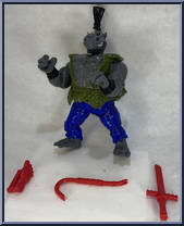 Kung Fu Rocksteady from Teenage Mutant Ninja Turtles - Kung-Fu Turtles manufactured by Playmates [Loose]