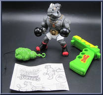Power Punchin' Rocksteady from Teenage Mutant Ninja Turtles - Smash 'em Bash 'em Figures manufactured by Playmates [Loose]