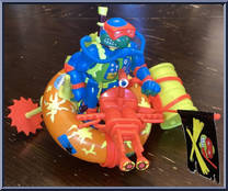 Scuba Divin' Raph with Psych Out Spin Out Suba Tube from Teenage Mutant Ninja Turtles - Surfin' Ninja manufactured by Playmates [Loose]