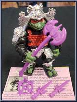 Shogun Raph (Silver Armor with Card) from Teenage Mutant Ninja Turtles - Shogun Turtles manufactured by Playmates [Loose]