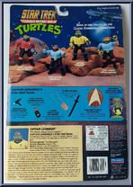 Captain Leonardo from Teenage Mutant Ninja Turtles - Star Trek Turtles (with Cards) manufactured by Playmates [Back]