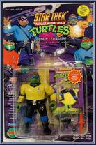 Captain Leonardo from Teenage Mutant Ninja Turtles - Star Trek Turtles (with Cards) manufactured by Playmates [Front]