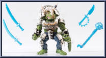 Shogun Triceraton (with Card) from Teenage Mutant Ninja Turtles - Shogun Turtles manufactured by Playmates [Loose]