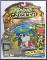 Aerial Assault (Leo & Shredder) from Teenage Mutant Ninja Turtles - 2007 Movie - Mini Mutants manufactured by Playmates [Front]