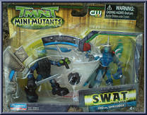 Leo vs. Shredder (S.W.A.T.) from Teenage Mutant Ninja Turtles - 2007 Movie - Mini Mutants manufactured by Playmates [Front]