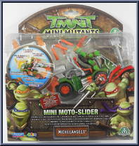 Mini Moto-Slider (Michelangelo) from Teenage Mutant Ninja Turtles - 2007 Movie - Mini Mutants manufactured by Playmates [Front]
