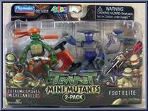 Extreme Sports Michelangelo / Foot Elite from Teenage Mutant Ninja Turtles - 2007 Movie - Mini Mutants manufactured by Playmates [Front]