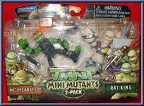 Michelangelo / Rat King from Teenage Mutant Ninja Turtles - 2007 Movie - Mini Mutants manufactured by Playmates [Front]