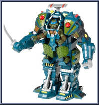 Leonardo from Teenage Mutant Ninja Turtles - Animated - M.E.C.H Wrekkers manufactured by Playmates [Loose]