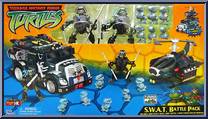 S.W.A.T. Battle Packs (Don & Leo, six Mousers) from Teenage Mutant Ninja Turtles - Animated - Vehicles with Figures manufactured by Playmates [Front]