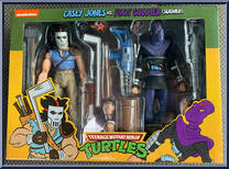 Casey Jones vs. Foot Soldier (Slashed) from Teenage Mutant Ninja Turtles - Classic Cartoon - Multi-Packs manufactured by Neca [Front]