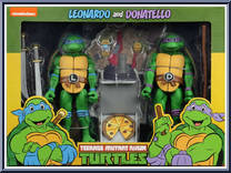 Leonardo and Donatello from Teenage Mutant Ninja Turtles - Classic Cartoon - Multi-Packs manufactured by Neca [Front]
