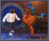 Punk Leonardo and Punk Raphael from Teenage Mutant Ninja Turtles - Classic Cartoon - Multi-Packs manufactured by Neca [Loose]