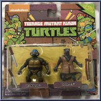 Leonardo / Splinter from Teenage Mutant Ninja Turtles - Classic Collection - Minis manufactured by Playmates [Front]