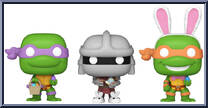 Donatello / Shredder / Michelangelo (Easter) from Teenage Mutant Ninja Turtles - Pocket Pop! manufactured by Funko [Loose]