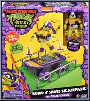 Build N' Shred Skatepark with Skater Donnie from Teenage Mutant Ninja Turtles - Mutant Mayhem - Accessories manufactured by Playmates [Front]