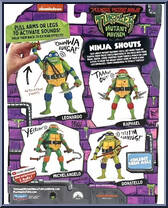 Michelangelo from Teenage Mutant Ninja Turtles - Mutant Mayhem - Ninja Shouts manufactured by Playmates [Back]