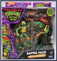 Mikey vs Leatherhead Action Figure