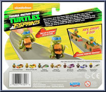 Lickety-Split Leo (with Shellraiser) from Teenage Mutant Ninja Turtles - Nickelodeon - T-Sprints manufactured by Playmates [Back]
