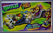 Leo & Donnie's Patrol Buggies from Teenage Mutant Ninja Turtles - Nickelodeon - Patrol Buggies manufactured by Playmates [Front]