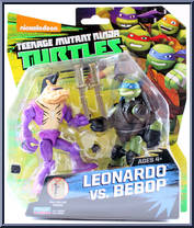 Leonardo vs. Bebop from Teenage Mutant Ninja Turtles - Nickelodeon - Basic Series manufactured by Playmates [Front]