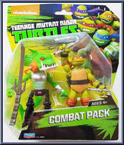 Combat Pack: Michelangelo & Fishface from Teenage Mutant Ninja Turtles - Nickelodeon - Basic Series manufactured by Playmates [Front]