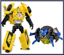Ironjam & Bumblebee Iron Armor from Transformers - Adventure Series - Wave 14 manufactured by Takara [Loose]