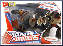 Grimlock from Transformers - Animated - Voyager Class manufactured by Hasbro [Front]