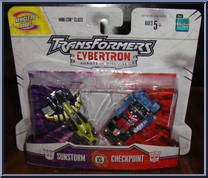 Sunstorm vs Checkpoint from Transformers - Cybertron - Mini-Cons manufactured by Hasbro [Front]