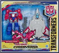 Optimus Prime / Sky Turbine from Transformers - Cyberverse - Power of the Spark - Battle Class manufactured by Hasbro [Front]
