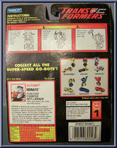 Mirage from Transformers - Generation 2 - Go-Bots manufactured by Hasbro [Back]