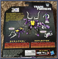 Skrapnel & Reflector from Transformers - Generations - Thrilling 30 - Legends Class manufactured by Hasbro [Back]