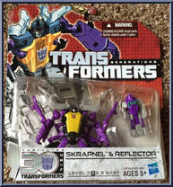 Skrapnel & Reflector from Transformers - Generations - Thrilling 30 - Legends Class manufactured by Hasbro [Front]