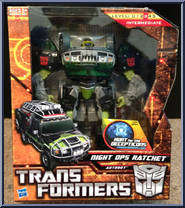 Night Ops Ratchet from Transformers - Hunt for the Decepticons - Voyager manufactured by Hasbro [Front]