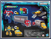 Optimus Prime & Bumblebee from Transformers - Legacy - Evolution - Core Class manufactured by Hasbro [Back]