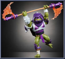 Donatello (Flaming Bo Staff) from Turtles of Grayskull - Basic Series manufactured by Mattel [Loose]
