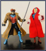 Gambit vs. Cammy from Video Game Super Stars Presents - X-Men vs. Street Fighter - Series 2 manufactured by Toy Biz [Loose]
