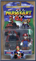 Mario (with Green Shell Missile) from Video Game Super Stars Presents - Mario Kart 64 manufactured by Toy Biz [Front]