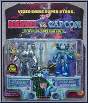 War Machine vs. Mega Man from Video Game Super Stars Presents - Marvel vs Capcom manufactured by Toy Biz [Front]