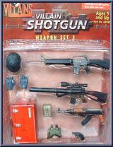 Villain Shotgun Weapon Set 3 from Villains - Weapons Sets manufactured by 21st Century Toys [Front]